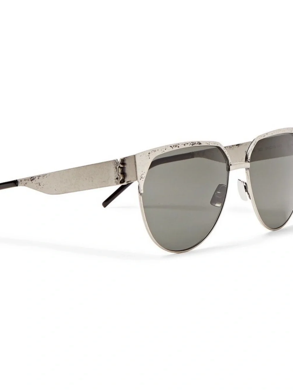 YSL Saint Laurent Silver Metal Womens Sunglasses SL M43